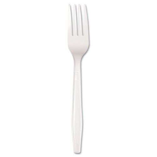 Mediumweight Polystyrene, Fork, White, 10 Boxes Of 100/carton Mediumweight Polystyrene, Fork, White, 10 Boxes Of 100/carton