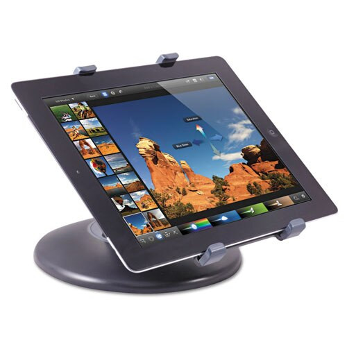 Stand For 7" To 10" Tablets, Swivel Base, Plastic, Black Stand For 7" To 10" Tablets, Swivel Base, Plastic, Black