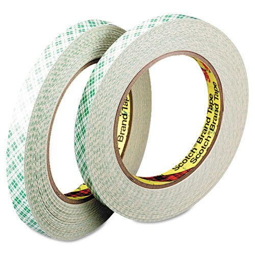 Double-coated Tissue Tape, 3" Core, 1" X 36 Yds, White Double-coated Tissue Tape, 3" Core, 1" X 36 Yds, White
