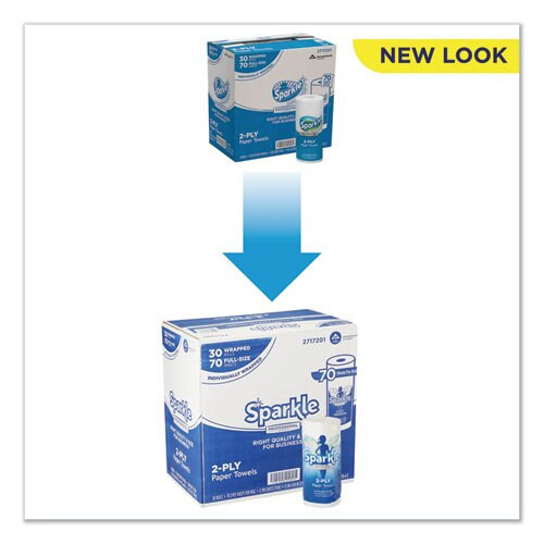 Sparkle Ps Perforated Paper Towels, 2-ply, 11x8 4/5, White,70 Sheets,30 Rolls/ct