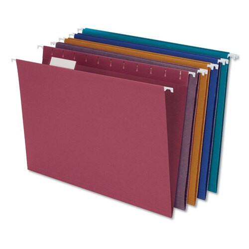 Earthwise By Pendaflex 100% Recycled Colored Hanging File Folders, Letter Size, 1/5-cut Tab, Assorted, 20/box Earthwise By Pendaflex 100% Recycled Colored Hanging File Folders, Letter Size, 1/5-cut Tab, Assorted, 20/box