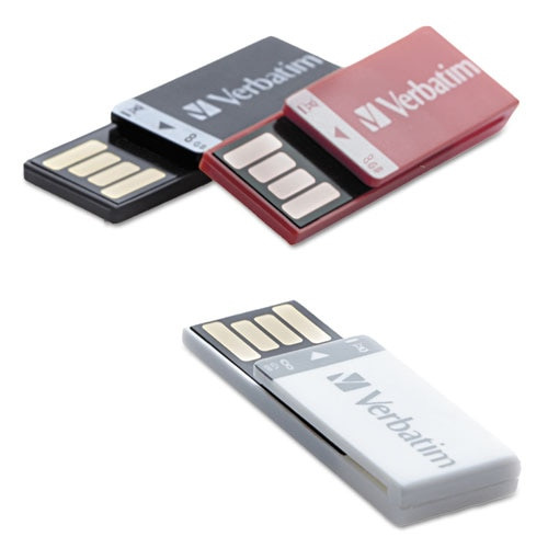 Clip-it Usb Flash Drive, 8 Gb, Assorted Colors, 3/pack Clip-it Usb Flash Drive, 8 Gb, Assorted Colors, 3/pack
