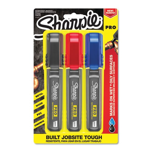Pro Permanent Marker, Broad Chisel Tip, Red
