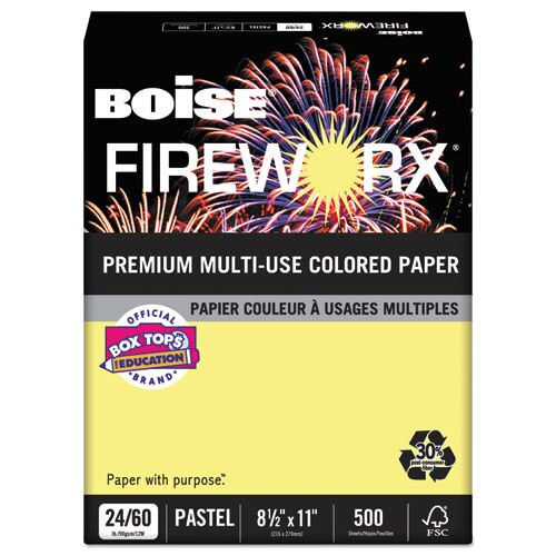 Fireworx Premium Multi-use Paper, 24lb, 8.5 X 11, Crackling Canary, 500/ream Fireworx Premium Multi-use Paper, 24lb, 8.5 X 11, Crackling Canary, 500/ream