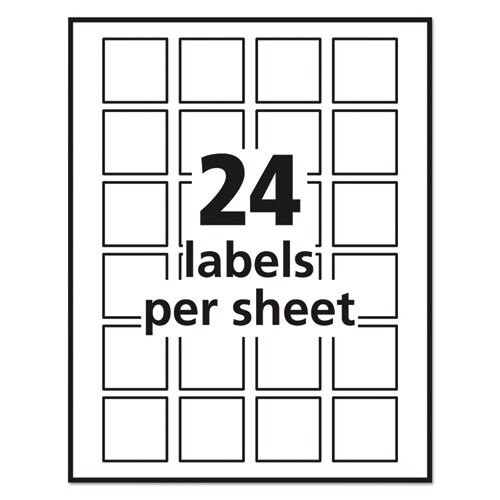 Square Labels W/ Sure Feed & Trueblock, 1 1/2 X 1 1/2, White, 600/pk Square Labels W/ Sure Feed & Trueblock, 1 1/2 X 1 1/2, White, 600/pk