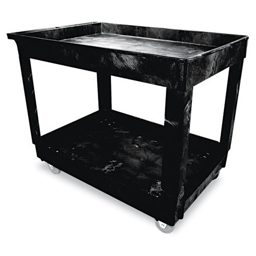 Service/utility Cart, Two-shelf, 24w X 40d X 31.25h, Black Service/utility Cart, Two-shelf, 24w X 40d X 31.25h, Black