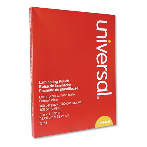 Laminating Pouches, 3 Mil, 9" X 11.5", Matte Clear, 100/box Laminating Pouches, 3 Mil, 9" X 11.5", Matte Clear, 100/box