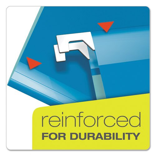 Extra Capacity Reinforced Hanging File Folders With Box Bottom, Legal Size, 1/5-cut Tab, Blue, 25/box Extra Capacity Reinforced Hanging File Folders With Box Bottom, Legal Size, 1/5-cut Tab, Blue, 25/box