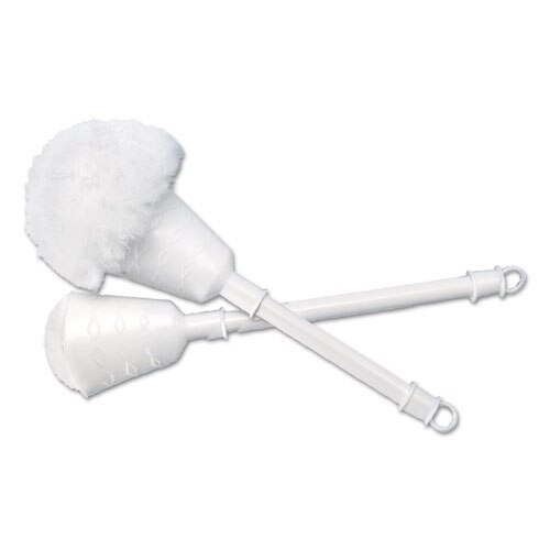 Cone Bowl Mop, 10" Handle, 2" Dia. Head, Plastic, White Cone Bowl Mop, 10" Handle, 2" Dia. Head, Plastic, White