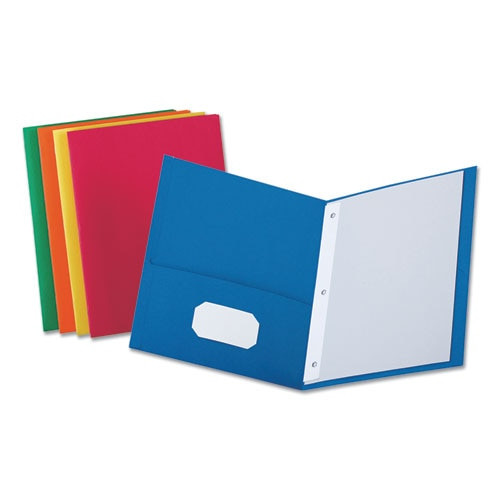 Two-pocket Portfolios With Tang Fasteners, 11 X 8 1/2, Assorted, 25/box Two-pocket Portfolios With Tang Fasteners, 11 X 8 1/2, Assorted, 25/box