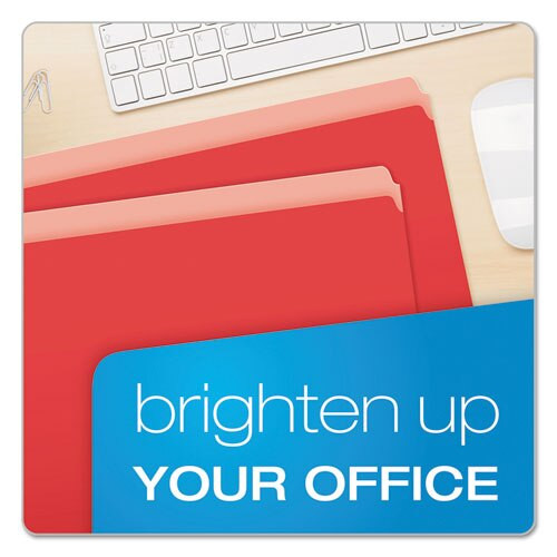 Colored File Folders, Straight Tab, Letter Size, Red/light Red, 100/box Colored File Folders, Straight Tab, Letter Size, Red/light Red, 100/box
