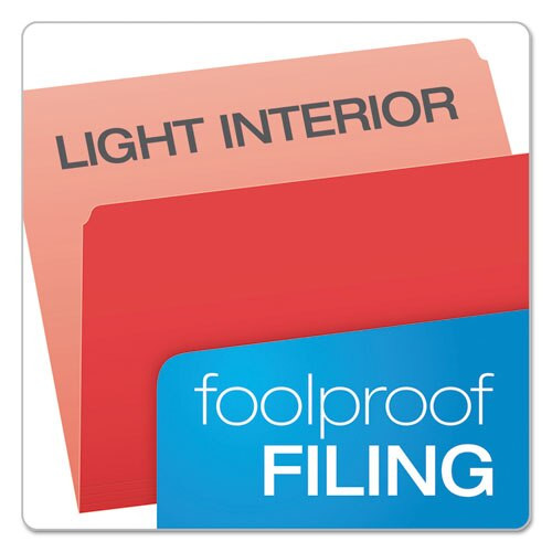 Colored File Folders, Straight Tab, Letter Size, Red/light Red, 100/box Colored File Folders, Straight Tab, Letter Size, Red/light Red, 100/box