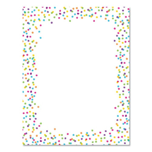 Pre-printed Paper, 28 Lb, 8.5 X 11, Watercolor Dots, 100/pack Pre-printed Paper, 28 Lb, 8.5 X 11, Watercolor Dots, 100/pack