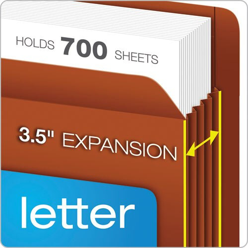 Heavy-duty End Tab File Pockets, 3.5" Expansion, Legal Size, Red Fiber, 10/box Heavy-duty End Tab File Pockets, 3.5" Expansion, Legal Size, Red Fiber, 10/box