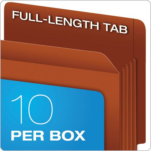 Heavy-duty End Tab File Pockets, 3.5" Expansion, Legal Size, Red Fiber, 10/box Heavy-duty End Tab File Pockets, 3.5" Expansion, Legal Size, Red Fiber, 10/box