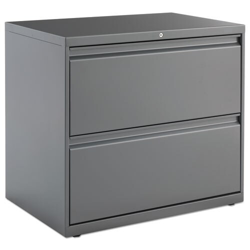 Two-drawer Lateral File Cabinet, 30w X 18d X 28h, Charcoal Two-drawer Lateral File Cabinet, 30w X 18d X 28h, Charcoal