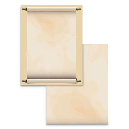 Pre-printed Paper, 28 Lb, 8.5 X 11, Parchment And Scroll, 100/pack Pre-printed Paper, 28 Lb, 8.5 X 11, Parchment And Scroll, 100/pack