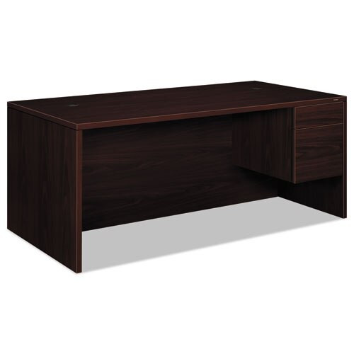 10500 Series Large "l" Or "u" Right 3/4 Height Pedestal Desk, 72w X 36d X 29.5h, Mahogany 10500 Series Large "l" Or "u" Right 3/4 Height Pedestal Desk, 72w X 36d X 29.5h, Mahogany