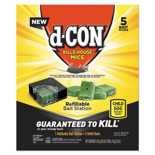 Refillable Bait Station And Refills, 1 Bait Block;5 Refills/box, 8/carton Refillable Bait Station And Refills, 1 Bait Block;5 Refills/box, 8/carton
