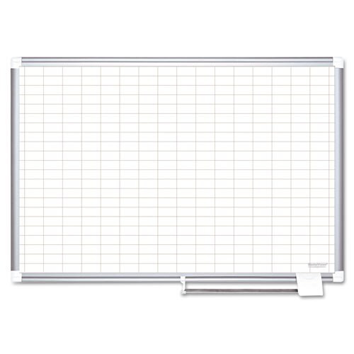 Grid Planning Board, 1 X 2 Grid, 48 X 36, White/silver Grid Planning Board, 1 X 2 Grid, 48 X 36, White/silver