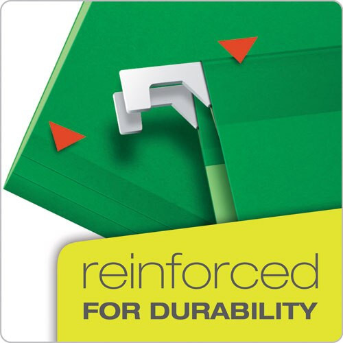 Ready-tab Colored Reinforced Hanging Folders, Letter Size, 1/5-cut Tab, Bright Green, 25/box Ready-tab Colored Reinforced Hanging Folders, Letter Size, 1/5-cut Tab, Bright Green, 25/box