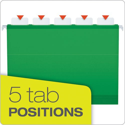 Ready-tab Colored Reinforced Hanging Folders, Letter Size, 1/5-cut Tab, Bright Green, 25/box Ready-tab Colored Reinforced Hanging Folders, Letter Size, 1/5-cut Tab, Bright Green, 25/box