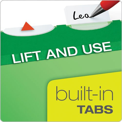 Ready-tab Colored Reinforced Hanging Folders, Letter Size, 1/5-cut Tab, Bright Green, 25/box Ready-tab Colored Reinforced Hanging Folders, Letter Size, 1/5-cut Tab, Bright Green, 25/box