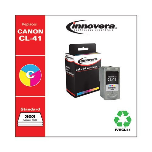 Remanufactured Tri-color Ink, Replacement For Canon Cl-41 (0617b002), 303 Page Yield Remanufactured Tri-color Ink, Replacement For Canon Cl-41 (0617b002), 303 Page Yield