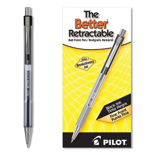 Better Retractable Ballpoint Pen, Medium 1mm, Red Ink, Translucent Red Barrel, Dozen Better Retractable Ballpoint Pen, Medium 1mm, Red Ink, Translucent Red Barrel, Dozen