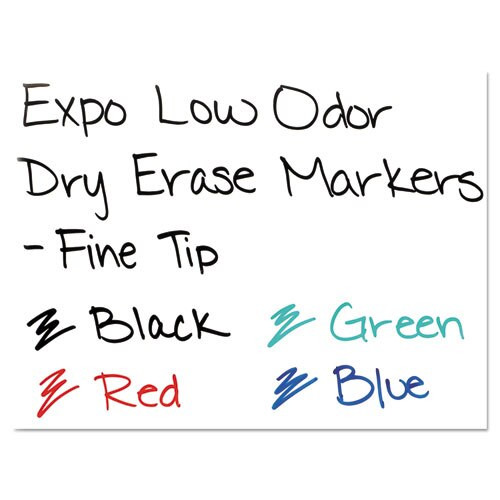 Low-odor Dry-erase Marker, Fine Bullet Tip, Black, Dozen Low-odor Dry-erase Marker, Fine Bullet Tip, Black, Dozen