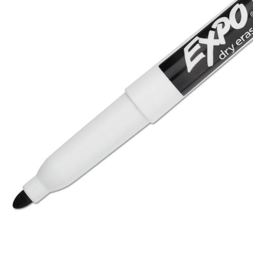 Low-odor Dry-erase Marker, Fine Bullet Tip, Black, Dozen Low-odor Dry-erase Marker, Fine Bullet Tip, Black, Dozen