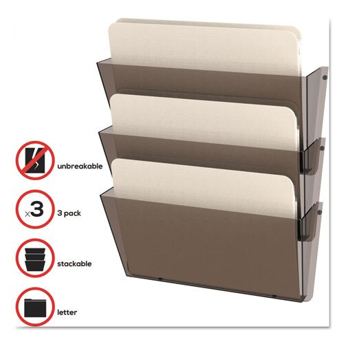 Unbreakable Docupocket 3-pocket Wall File, Letter, 14 1/2 X 3 X 6 1/2, Clear Unbreakable Docupocket 3-pocket Wall File, Letter, 14 1/2 X 3 X 6 1/2, Clear