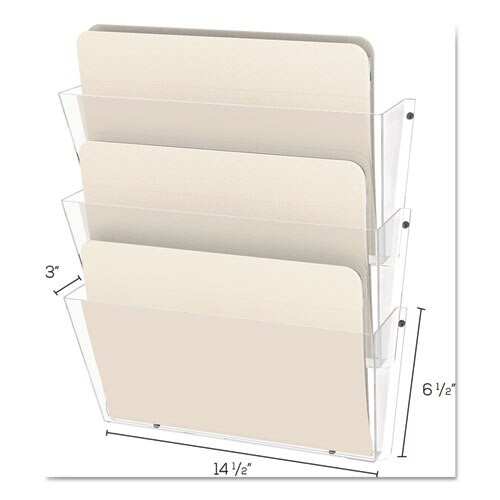 Unbreakable Docupocket 3-pocket Wall File, Letter, 14 1/2 X 3 X 6 1/2, Clear Unbreakable Docupocket 3-pocket Wall File, Letter, 14 1/2 X 3 X 6 1/2, Clear