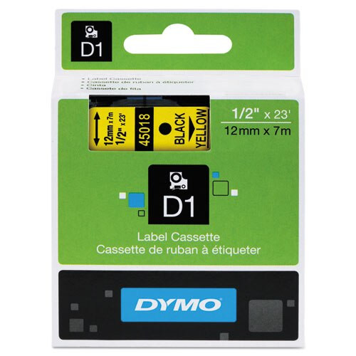 D1 High-performance Polyester Removable Label Tape, 0.5" X 23 Ft, Yellow D1 High-performance Polyester Removable Label Tape, 0.5" X 23 Ft, Yellow