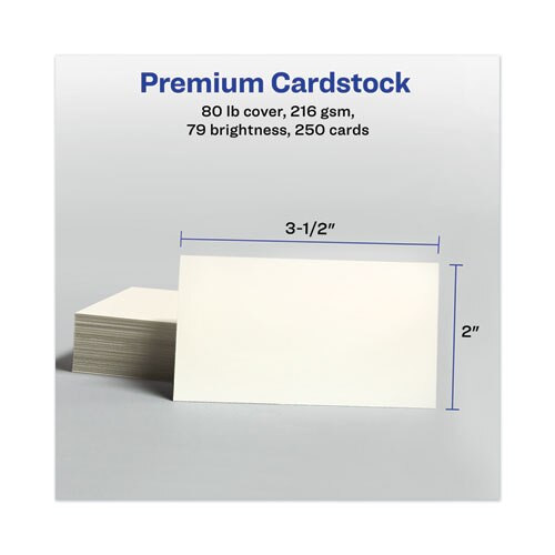 Printable Microperforated Business Cards With Sure Feed Technology, Laser, 2 X 3.5, Ivory, Uncoated, 250/pack Printable Microperforated Business Cards With Sure Feed Technology, Laser, 2 X 3.5, Ivory, Uncoated, 250/pack