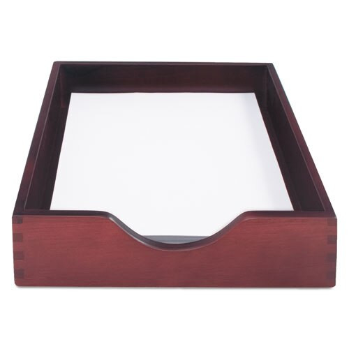 Hardwood Stackable Desk Trays, 1 Section, Letter Size Files, 10.25" X 12.5" X 2.5", Mahogany Hardwood Stackable Desk Trays, 1 Section, Letter Size Files, 10.25" X 12.5" X 2.5", Mahogany