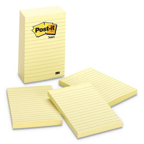 Original Pads In Canary Yellow, Lined, 4 X 6, 100-sheet, 5/pack Original Pads In Canary Yellow, Lined, 4 X 6, 100-sheet, 5/pack
