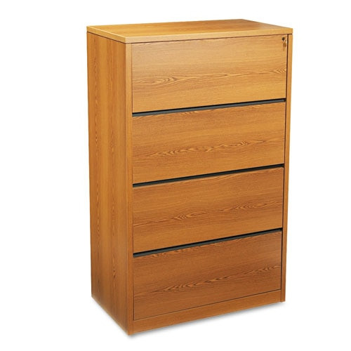 10500 Series Four-drawer Lateral File, 36w X 20d X 59.13h, Mahogany 10500 Series Four-drawer Lateral File, 36w X 20d X 59.13h, Mahogany