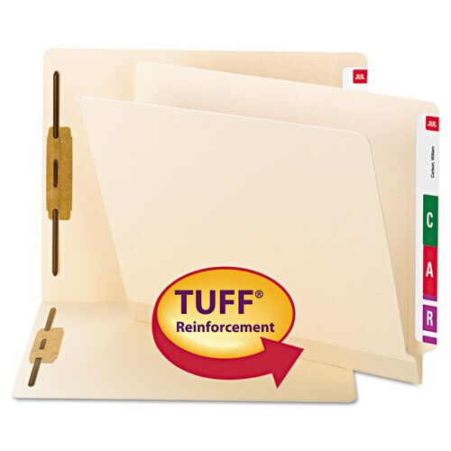 Tuff Laminated 2-fastener Folders With Reinforced Tab, Straight Tab, Letter Size, Manila, 50/box Tuff Laminated 2-fastener Folders With Reinforced Tab, Straight Tab, Letter Size, Manila, 50/box