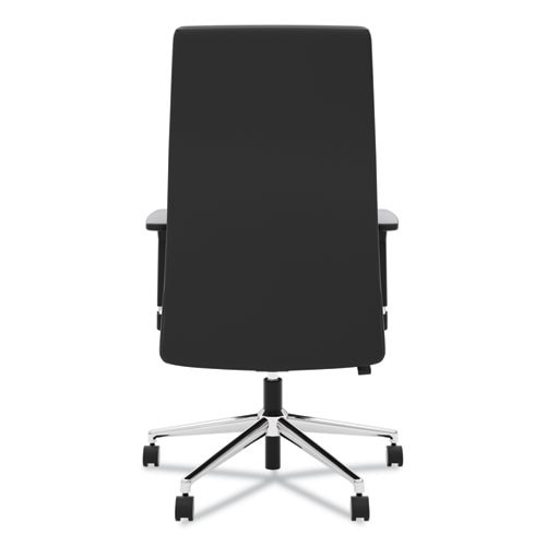 Define Executive High-back Leather Chair, Supports Up To 250 Lbs., Black Seat/black Back, Polished Chrome Base Define Executive High-back Leather Chair, Supports Up To 250 Lbs., Black Seat/black Back, Polished Chrome Base