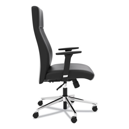 Define Executive High-back Leather Chair, Supports Up To 250 Lbs., Black Seat/black Back, Polished Chrome Base Define Executive High-back Leather Chair, Supports Up To 250 Lbs., Black Seat/black Back, Polished Chrome Base