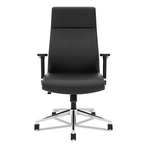 Define Executive High-back Leather Chair, Supports Up To 250 Lbs., Black Seat/black Back, Polished Chrome Base Define Executive High-back Leather Chair, Supports Up To 250 Lbs., Black Seat/black Back, Polished Chrome Base