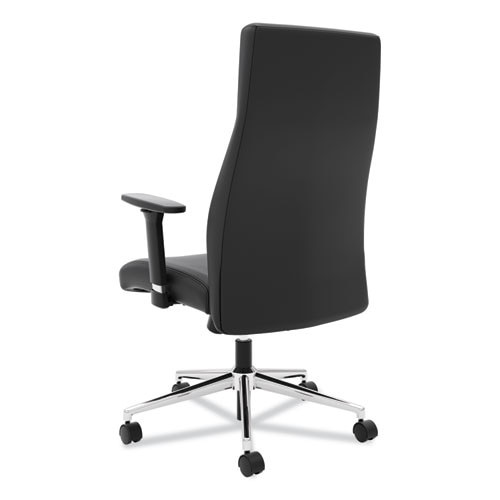 Define Executive High-back Leather Chair, Supports Up To 250 Lbs., Black Seat/black Back, Polished Chrome Base Define Executive High-back Leather Chair, Supports Up To 250 Lbs., Black Seat/black Back, Polished Chrome Base