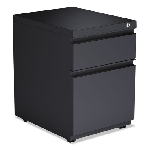 2-drawer Metal Pedestal Box File With Full Length Pull, 14.96w X 19.29d X 21.65h, Charcoal 2-drawer Metal Pedestal Box File With Full Length Pull, 14.96w X 19.29d X 21.65h, Charcoal