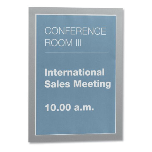 Duraframe Sign Holder, 8 1/2" X 11", Silver Frame, 2/pack Duraframe Sign Holder, 8 1/2" X 11", Silver Frame, 2/pack