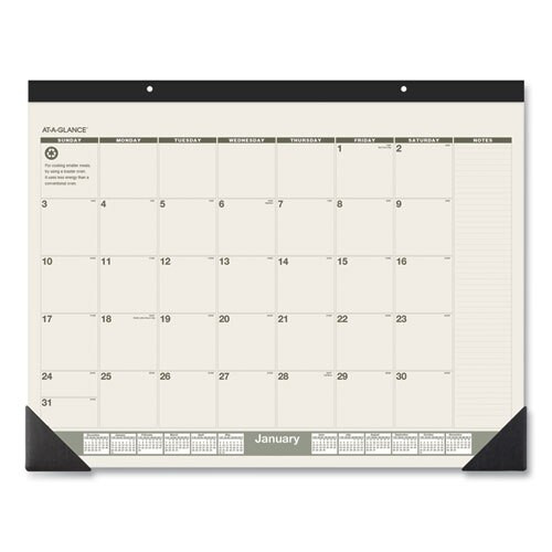 Recycled Monthly Desk Pad, 22 X 17, 2021 Recycled Monthly Desk Pad, 22 X 17, 2021