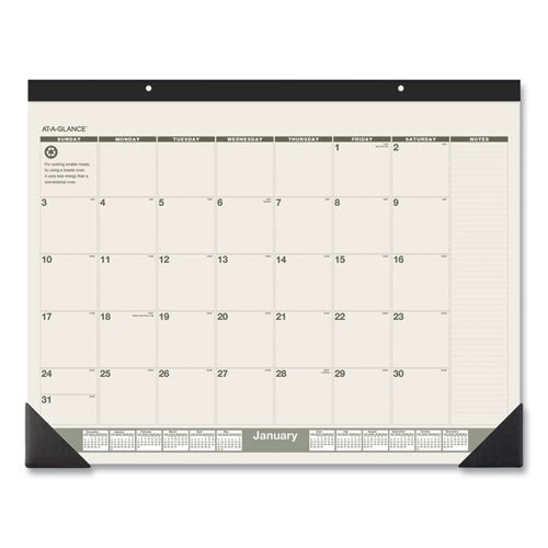 Recycled Monthly Desk Pad, 22 X 17, 2021 Recycled Monthly Desk Pad, 22 X 17, 2021