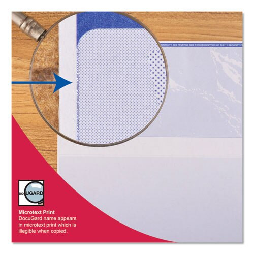 Standard Security Check, 11 Features, 8.5 X 11, Blue Marble Bottom, 500/ream Standard Security Check, 11 Features, 8.5 X 11, Blue Marble Bottom, 500/ream