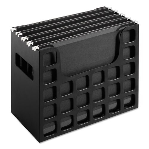 Desktop File W/hanging Folders, Letter, Plastic, 12 1/4 X 6 X 9 1/2, Black Desktop File W/hanging Folders, Letter, Plastic, 12 1/4 X 6 X 9 1/2, Black