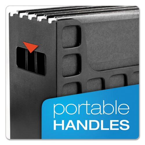 Desktop File W/hanging Folders, Letter, Plastic, 12 1/4 X 6 X 9 1/2, Black Desktop File W/hanging Folders, Letter, Plastic, 12 1/4 X 6 X 9 1/2, Black